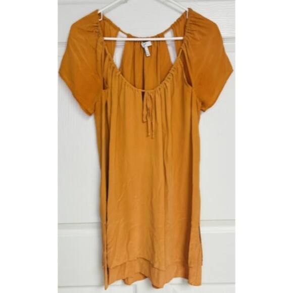 Joie Womens Size XS 100% Silk Shift Dress Short Sleeve Cinched Neckline - Picture 1 of 9